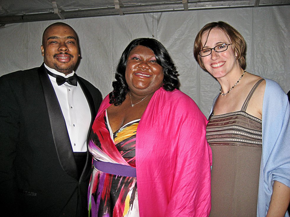 Calvin and Quortina Phipps with Sarah Squire