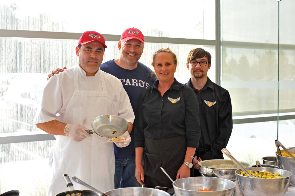 The Ziparo's Catering team: Eduardo Garcia, Joe Ziparo, Cheryl Heinz-Dinger and Will Knutson