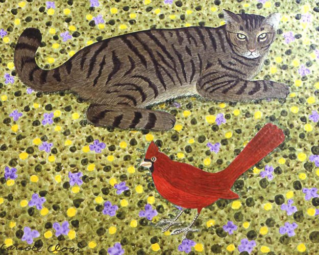 Buddy, The Friendly Cat, 1971, painting by Carroll Cloar