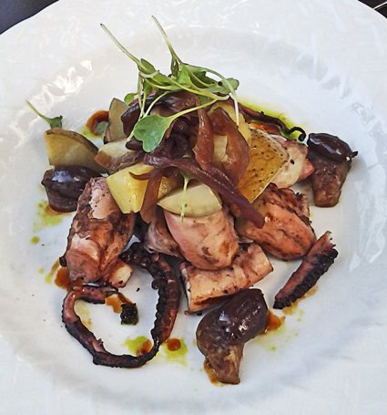 Octopus salad at Acre: Be bold and give this delicious dish a try.