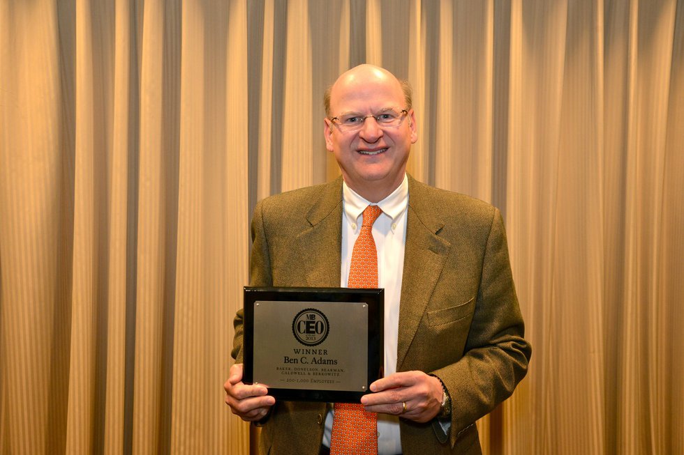 MBQ CEO of the Year Winner in the 200 - 1,000 employees category, Ben C. Adams of Baker, Donelson, Bearman, Caldwell &amp; Berkowitz.