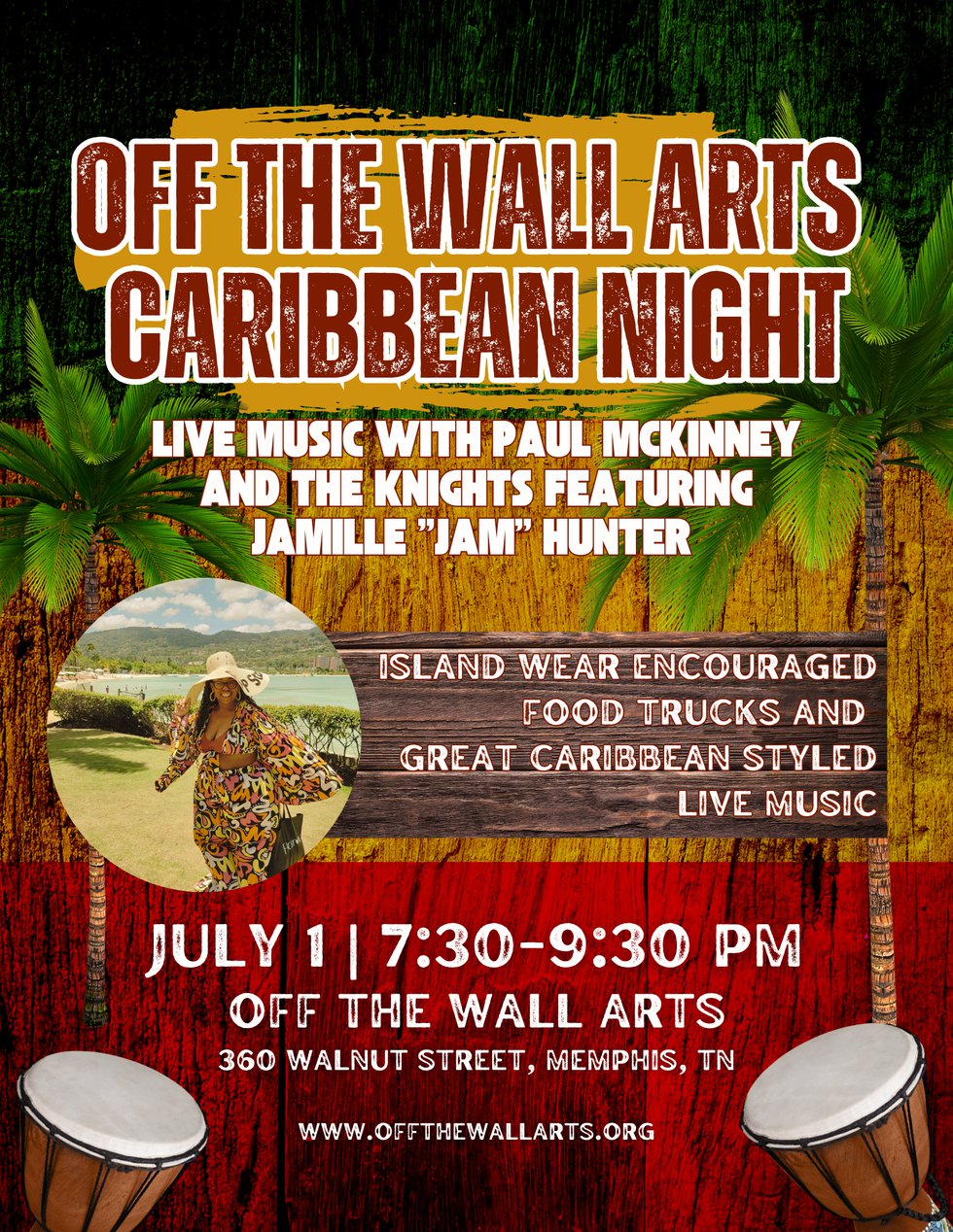 OFF THE WALL Arts Caribbean Night Flyer - 1
