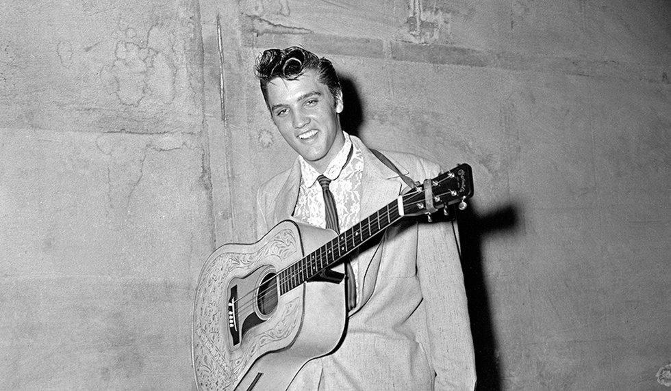 Elvis backstage at the Shell in 1955