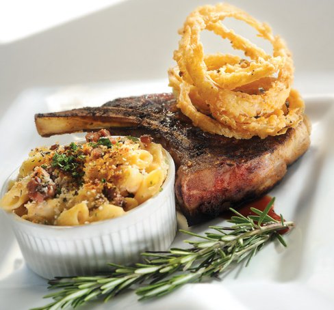 Local Gastropub dishes out entrees like double-cut pork chops from Berkshire Farms.