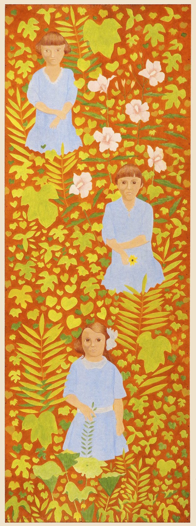 Carroll Cloar, American, 1913-1993The Garden of Love, ca. 1960Acrylic on plywoodCollection of Barbie and Ray Dan©Estate of Carroll Cloar