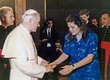 Esperian receives a blessing from Pope John Paul at The Vatican before traveling to China in 1985 to perform in La Boheme.