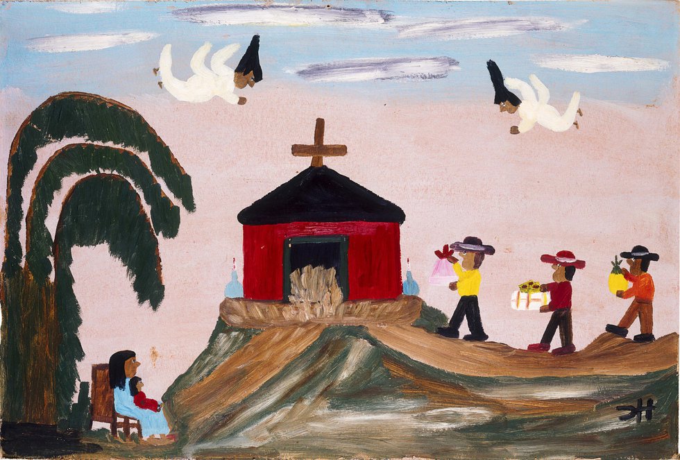 Clementine Hunter, 
Baby Jesus and Three Wise Men 
ca. 1960, Oil on board
Collection American Folk Art Museum, New York, 
Gift of Robert L. Marcus Family, 1999.21.1