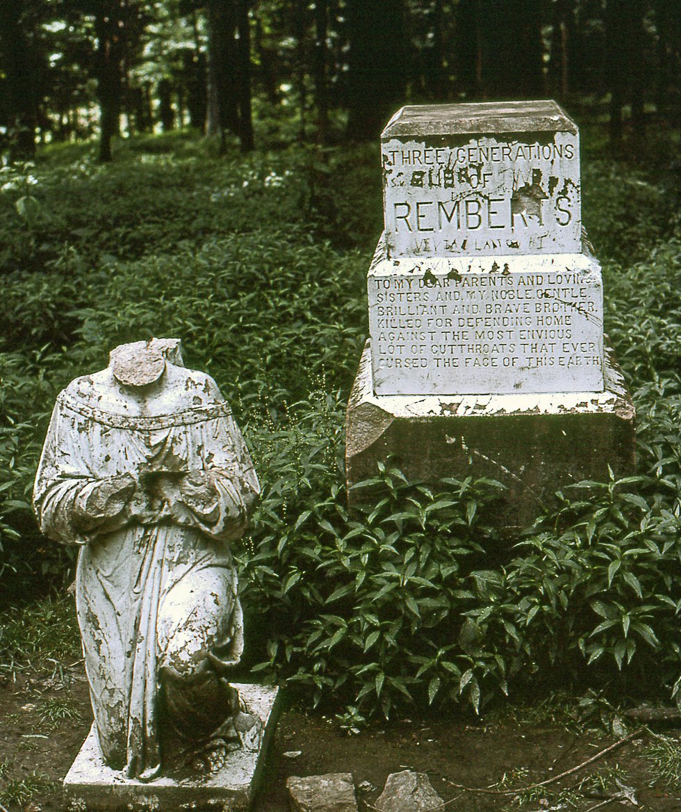 All that was left of the Crying Angel in 1990.