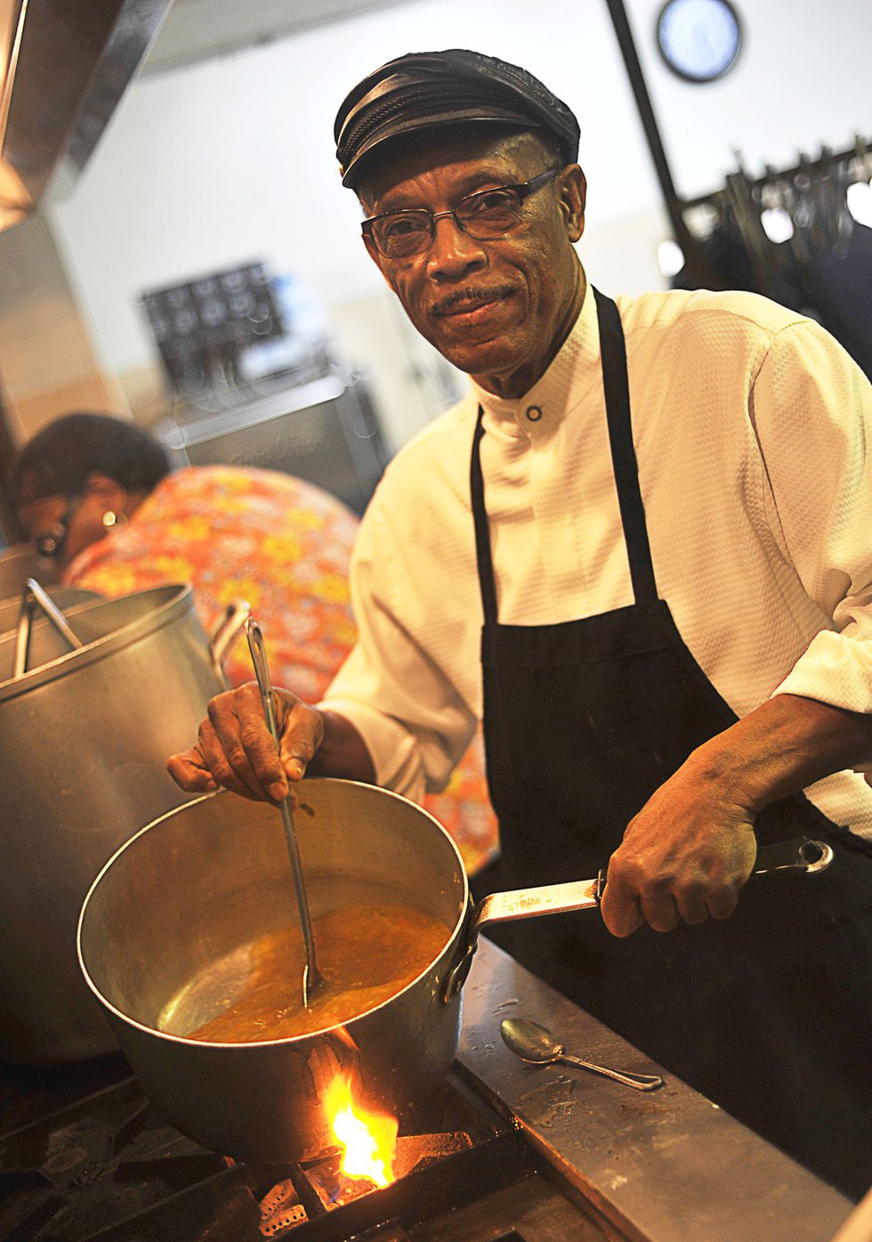 Stirring up good stuff in the kitchen is a labor of love for owner Willie Earl Bates, who first ate at The Four Way when he was 10 years old.