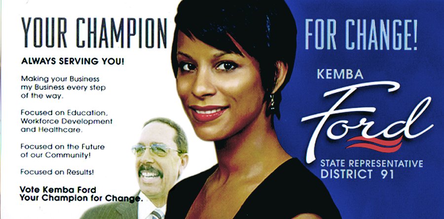 John Ford’s daughter, Kemba, boasted of her father’s legacy in her unsuccessful campaign for state office last fall.