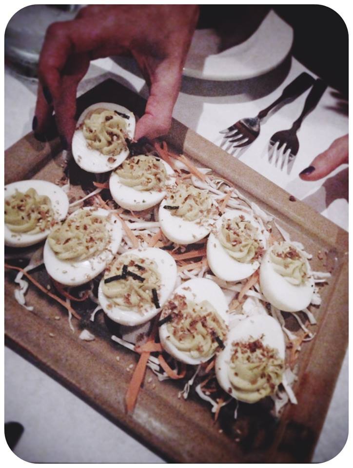 The most enticing deviled eggs at Tsunami.