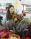  Jill arranging her flowers into bouquets for her Farmers Market CSA subscribers. 
