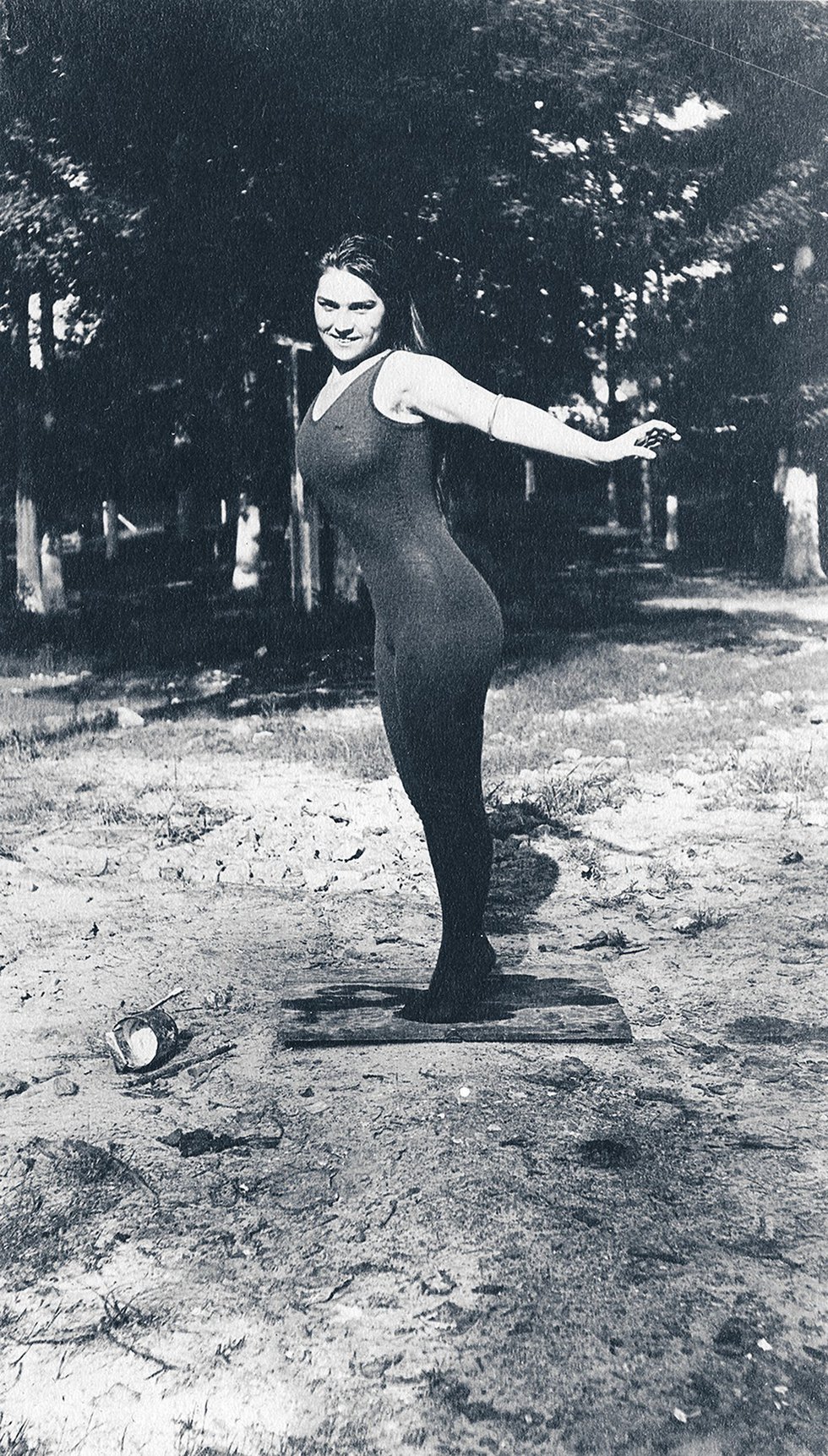 This woman in black tights is probably a circus performer. Just imagine how “scandalous” such a costume would have been in 1912.