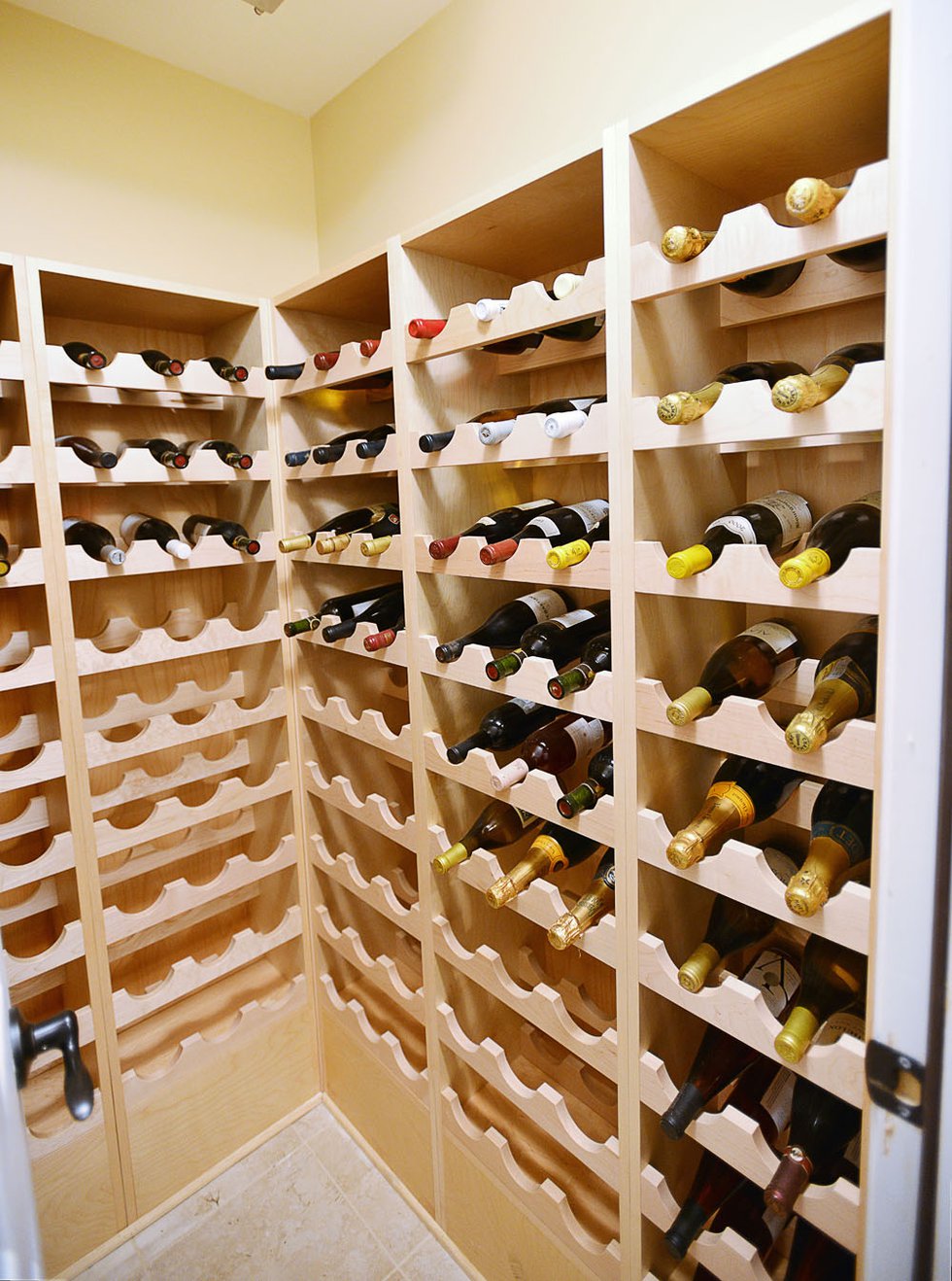 The house features a “wine closet” on the second floor, appropriately sized for the couple’s “rightsized” Trezevant home.
