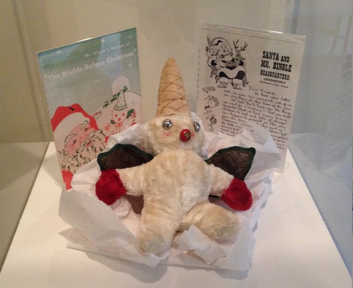Vintage Mr. Bingle memorabilia, including an original doll and one of his newsletters to children, were on display at the Memphis Potters Guild holiday show.