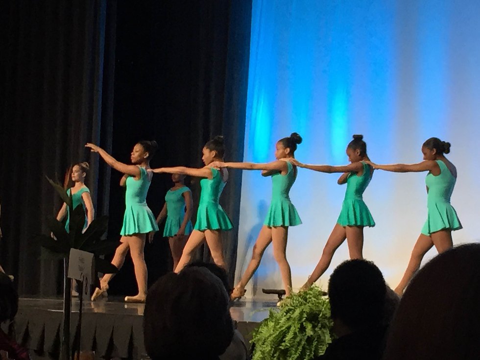 Collage Dance Collective dancers open the luncheon and symposium. 