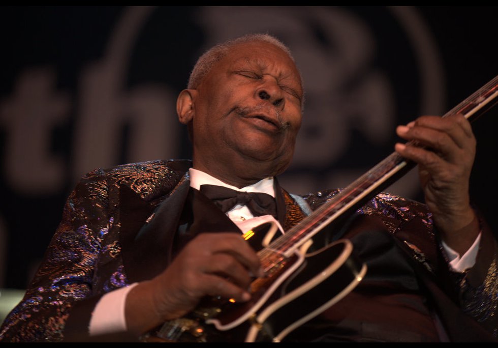 B.B. King performing in 2009 with the guitar he named “Lucille”